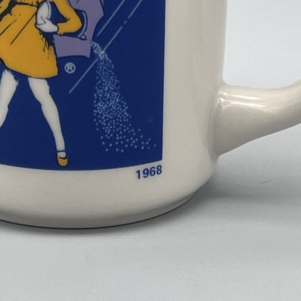 Morton Salt 1968 Logo 3.75" Coffee Mug When It Rains It Pours Slogan Japan - Picture 6 of 6